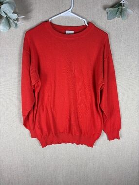 Mondi > Orange Crew Neck Cotton Sweater 34